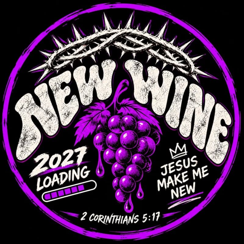 New Wine โ Camp 2027 theme badge